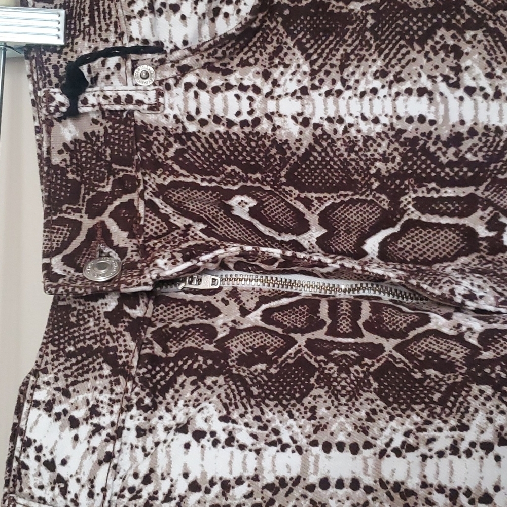 Topshop Moto Python Snakeskin Print Mini Skirt 10 - image 5